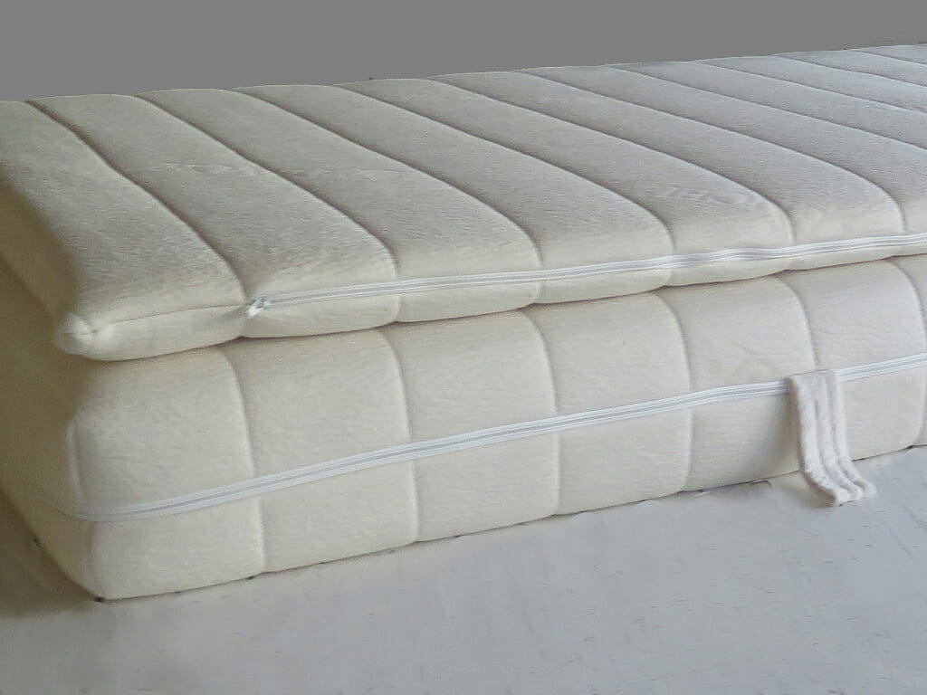 natural latex mattress with overlay mattress