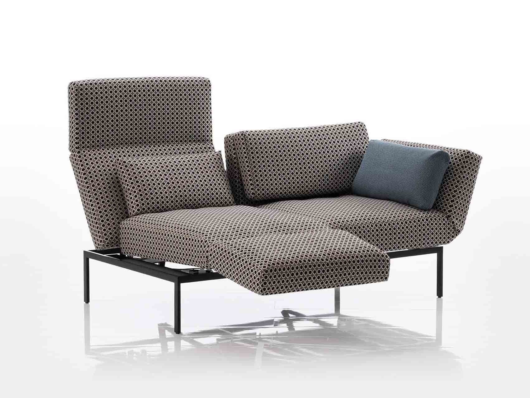 Sofa with 2 swivel seats